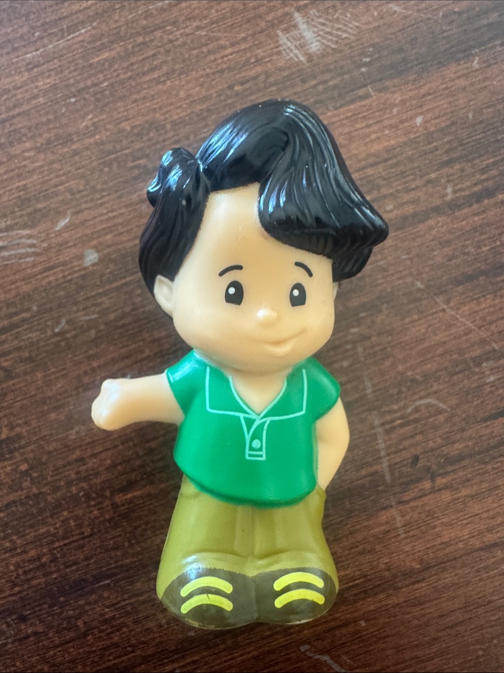 Little People Green-Shirt Kids Play Figure Doll - Friendly Vinyl Toy